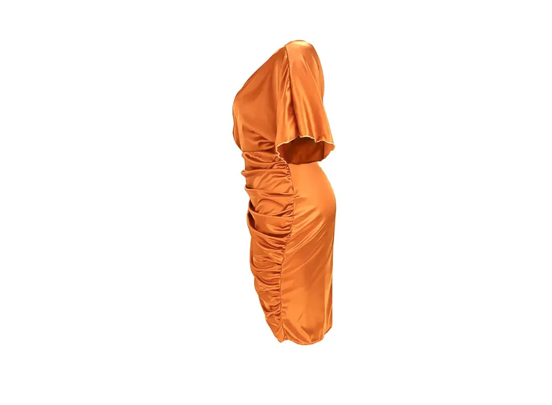 Plus Size Glossy Zipper Dress (3 Colors)
