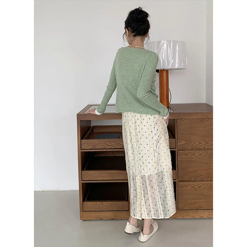 Polka A-line Skirt