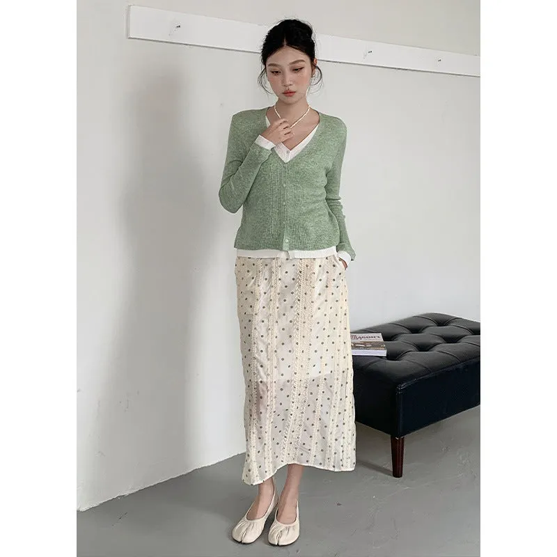 Polka A-line Skirt