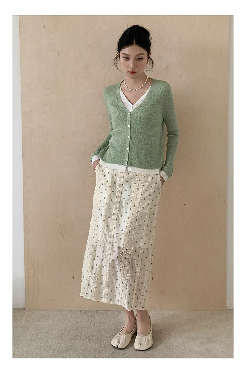 Polka A-line Skirt