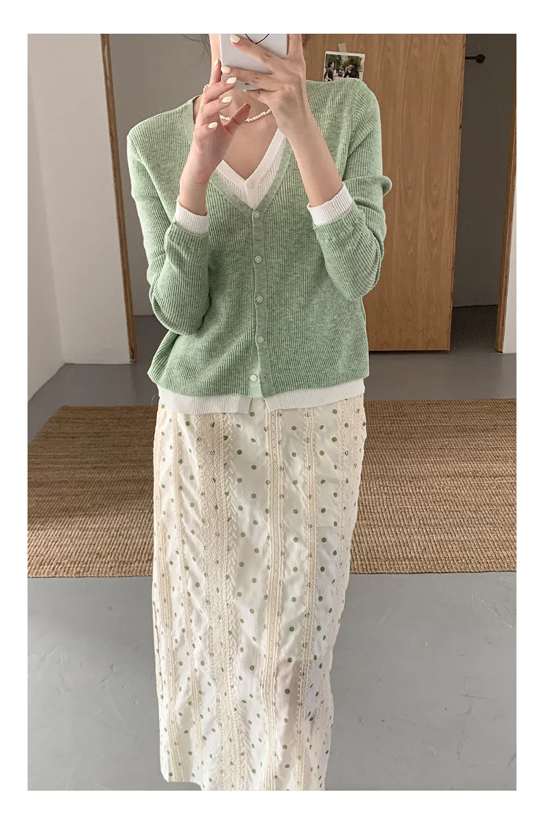 Polka A-line Skirt