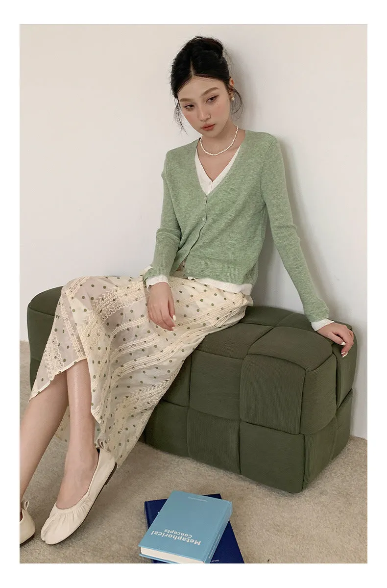 Polka A-line Skirt