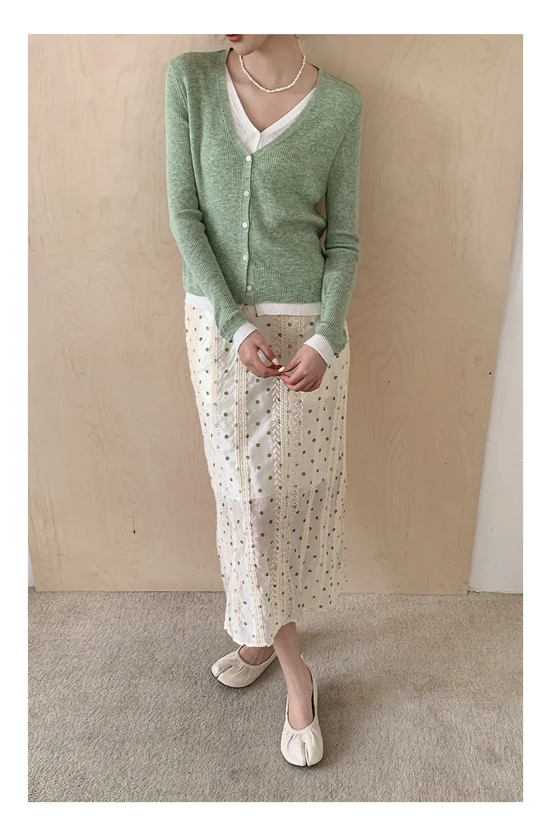Polka A-line Skirt