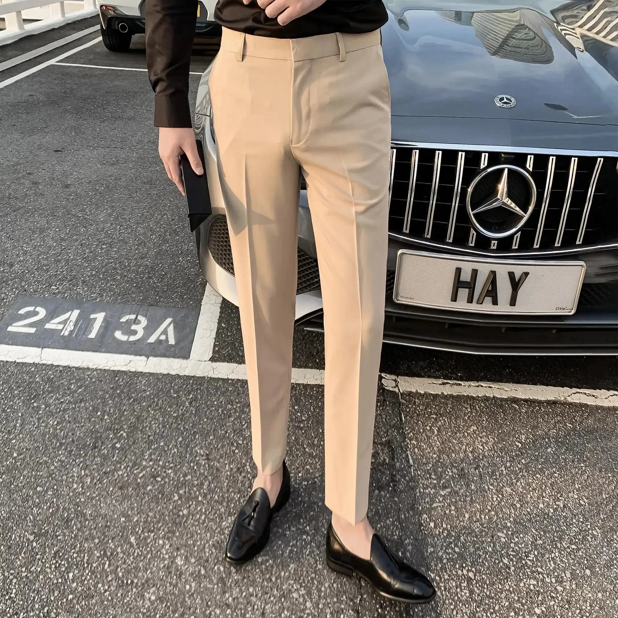 PrestigeWear Tressed Sommer Anzughosen