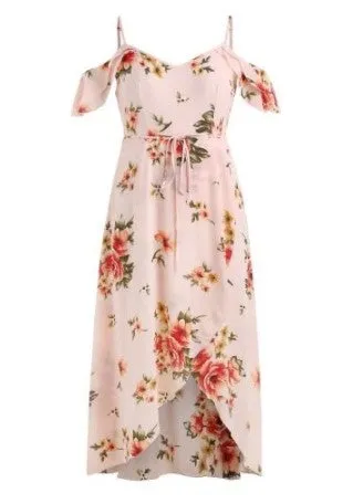 Printed Sexy Sling Short-sleeved Large Size Dress