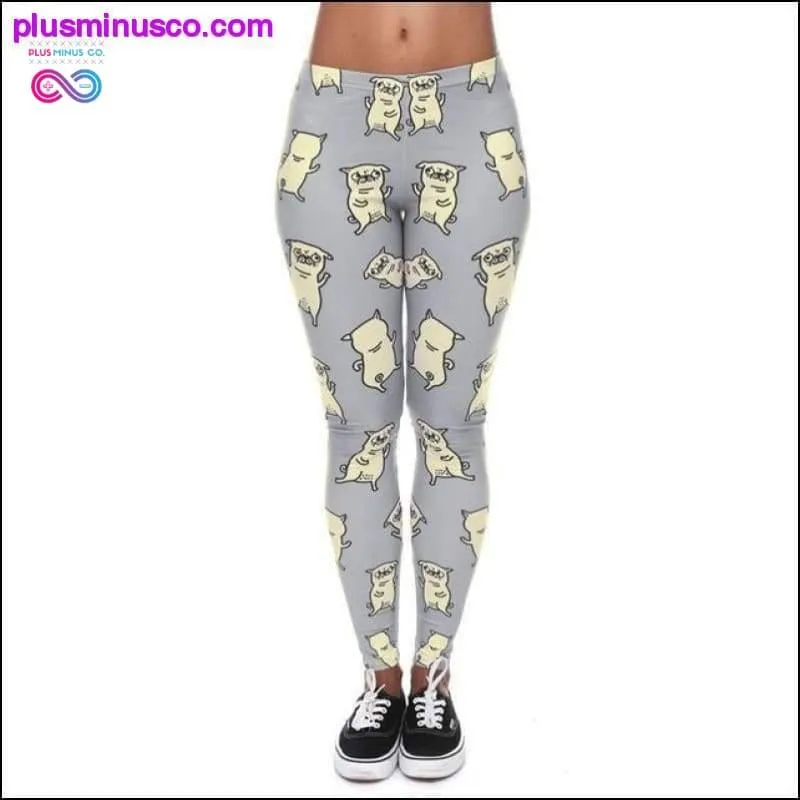 Printed Slim Fit Egyptian Cat Symbols Leggings for Women