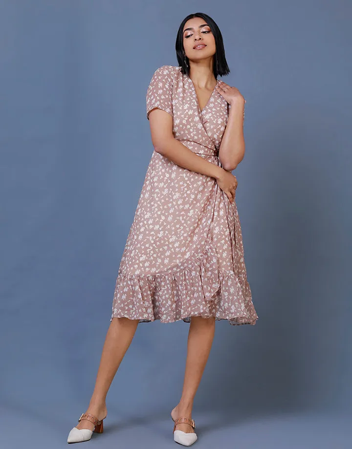 Printed Wrap Dress