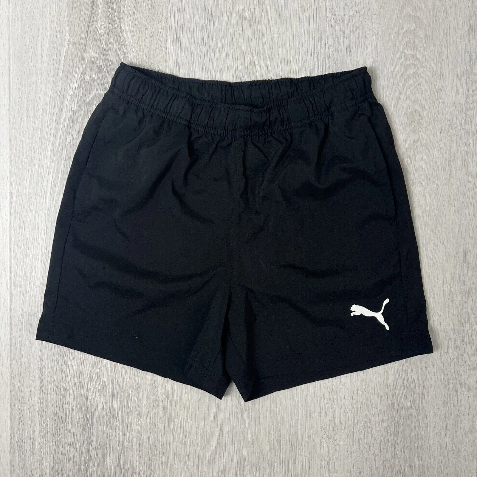PUMA Boys Black Athletic Shorts Size 13-14 Years