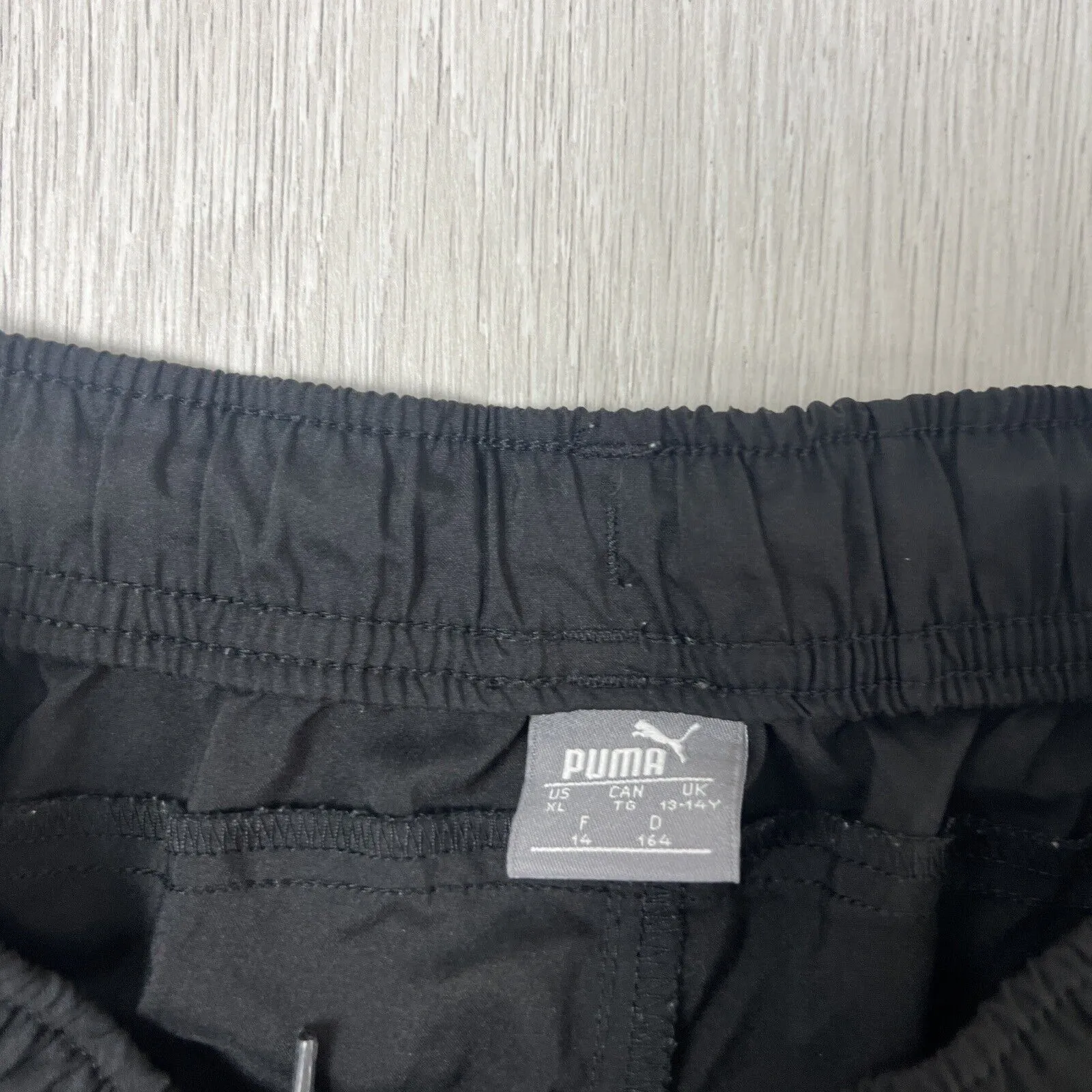 PUMA Boys Black Athletic Shorts Size 13-14 Years