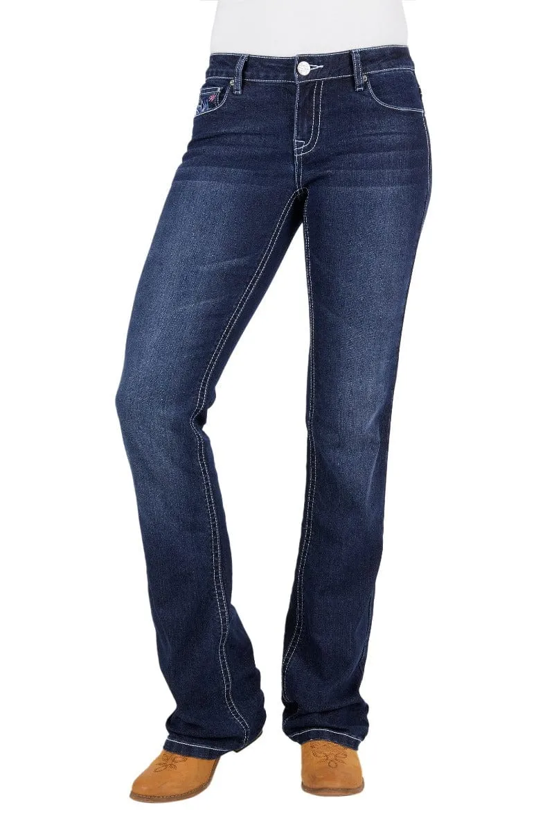 Pure Western Jeans Womens Carole Relaxed Rider Bootcut (PCP2210610)