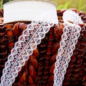 Pure White Symetrical Galloon Lace Trim 1¼" wide