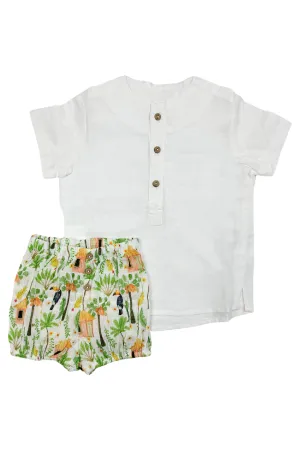 "Cyril" Shirt & Green Jungle Print Jam Pants