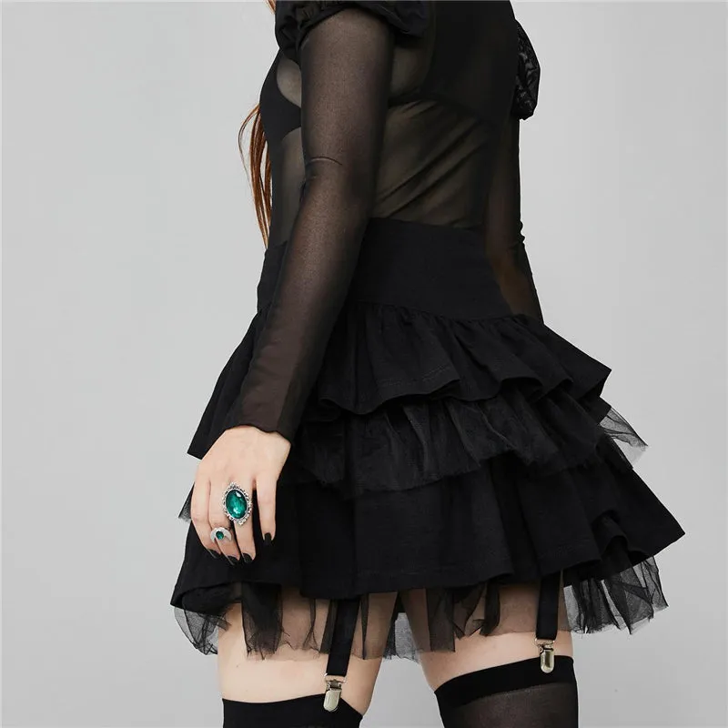 "DARK GOTHIC TULLE" SKIRT N012704