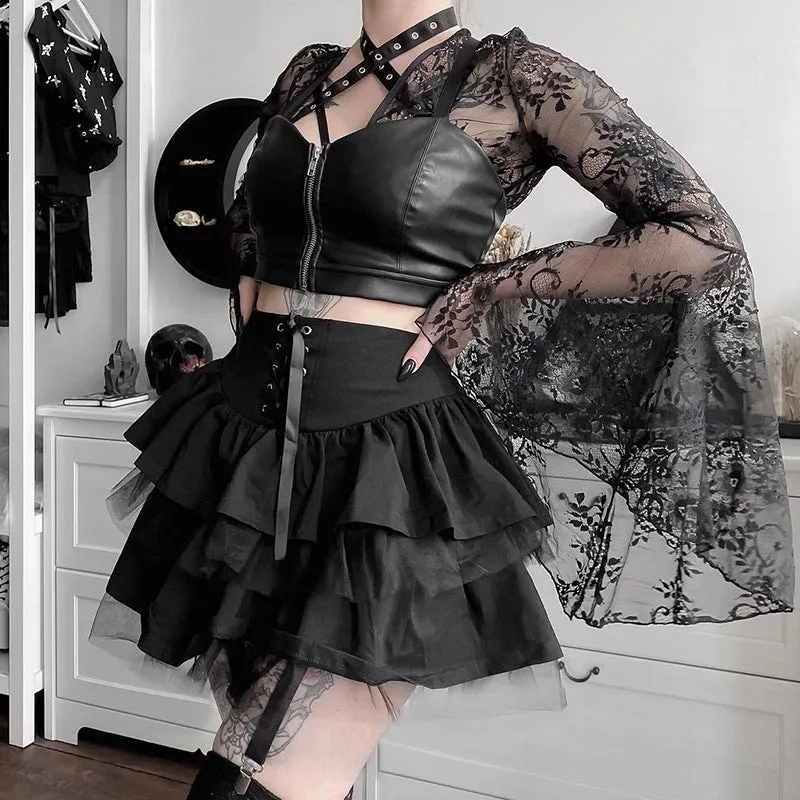 "DARK GOTHIC TULLE" SKIRT N012704
