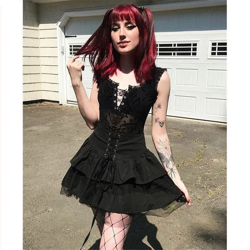 "DARK GOTHIC TULLE" SKIRT N012704