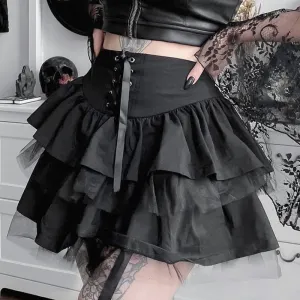 "DARK GOTHIC TULLE" SKIRT N012704