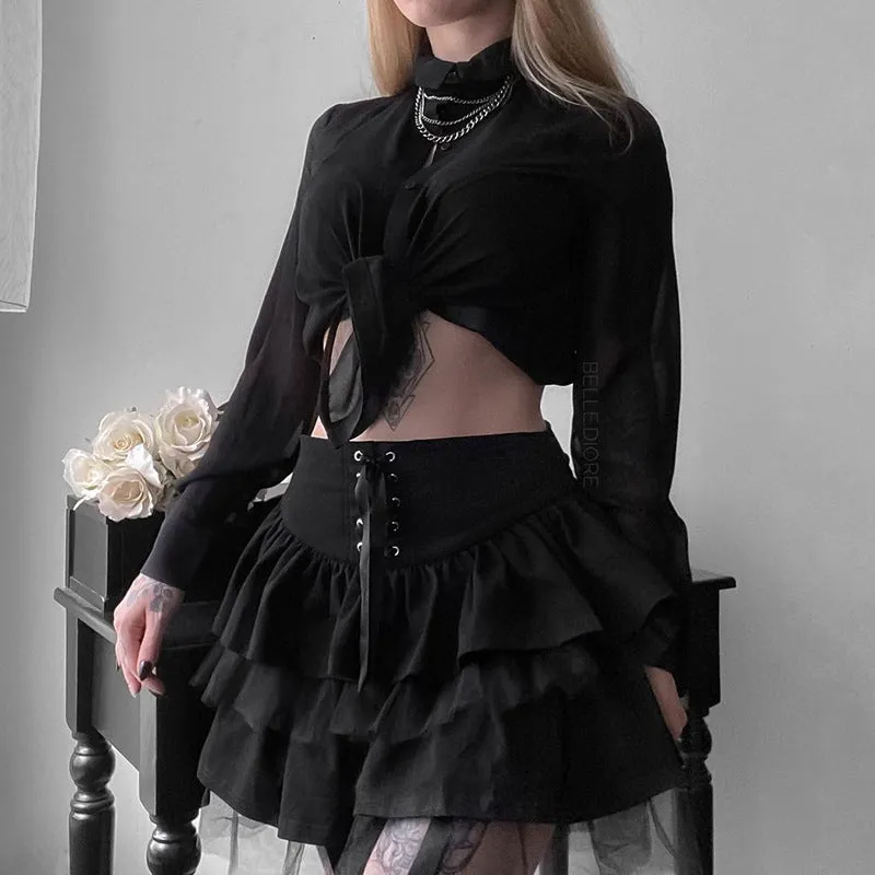 "DARK GOTHIC TULLE" SKIRT N012704