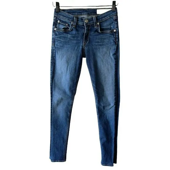 𝅺rag &amp; Bone Size 24 Blue 8 inch Rise Skinny Jeans