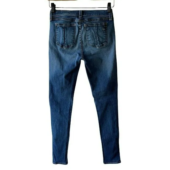 𝅺rag &amp; Bone Size 24 Blue 8 inch Rise Skinny Jeans