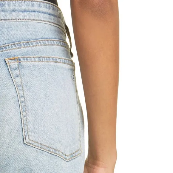 Rag &amp; Bone Stella Dre High Waisted Light Wash Cut Off Denim Jean Shorts Size 32