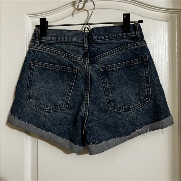 Reformation Charlie Cuffed High Rise Denim Jean Shorts Size 24