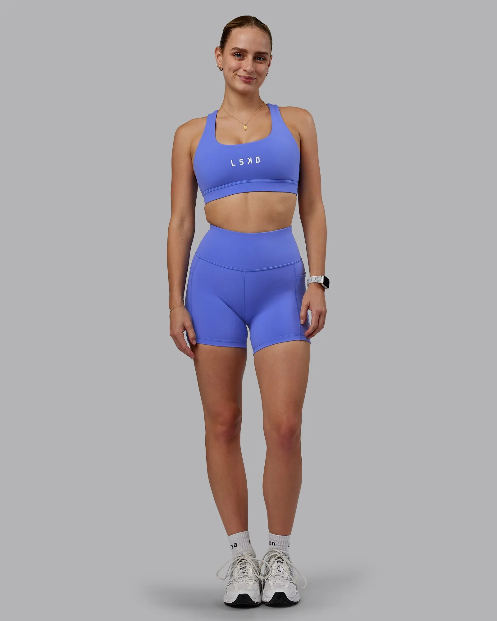 Rep Sports Bra - Baja Blue-White