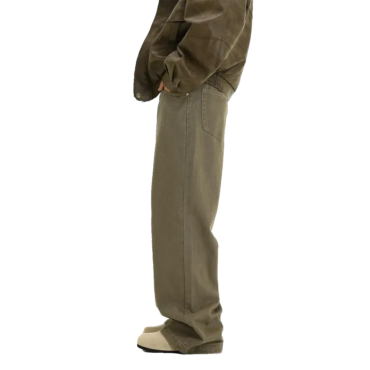 Retro Washed Wide-Leg Casual Pants