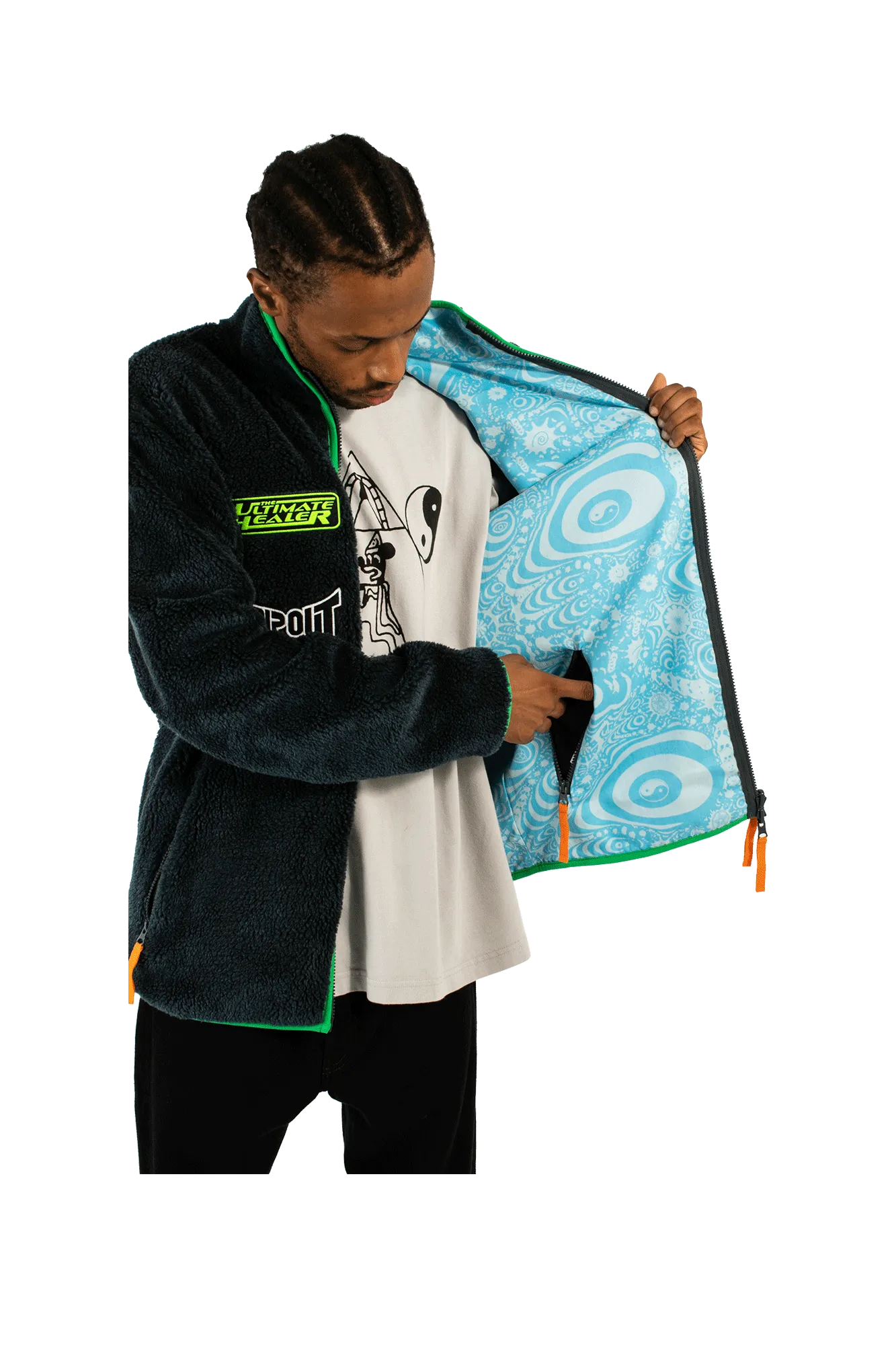 Reversible Polar Fleece Zip Thru Jacket