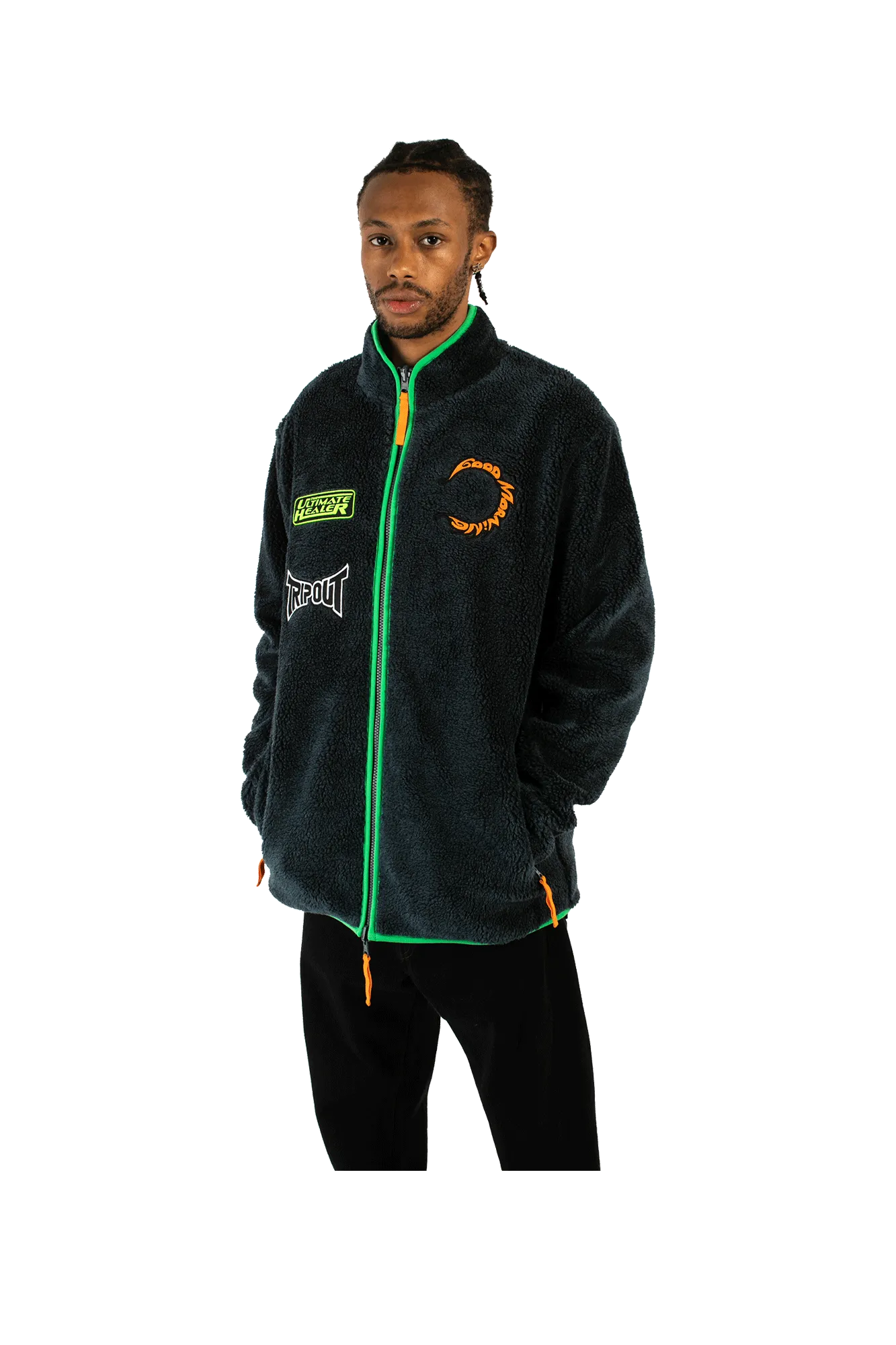 Reversible Polar Fleece Zip Thru Jacket