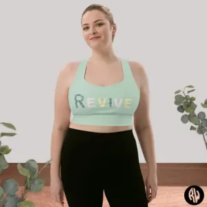 Revive Longline Sports Bra in Ocean Green