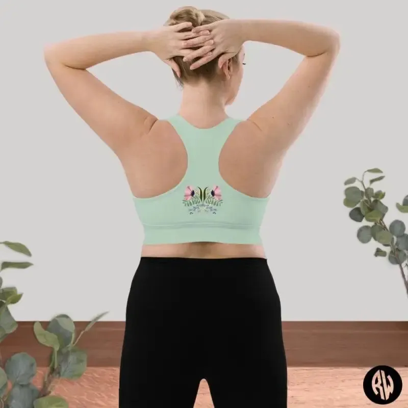 Revive Longline Sports Bra in Ocean Green