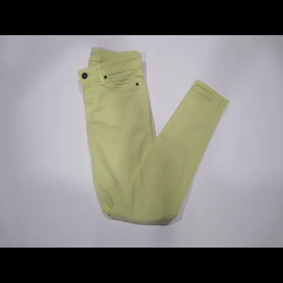 Rich &amp; Skinny Pale Yellow Skinny Jeans Sz 25
