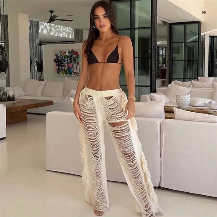 Rip Me Pants White