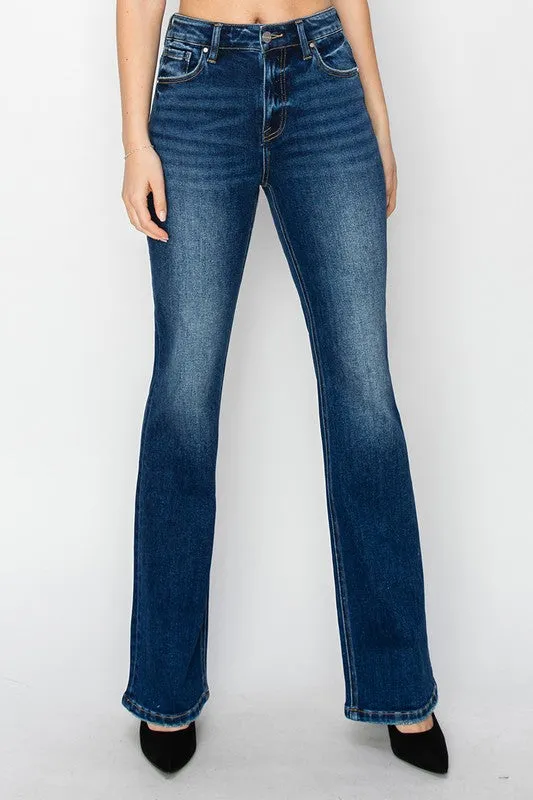RISEN Dallia High Rise Ankle Relax Bootcut Jeans