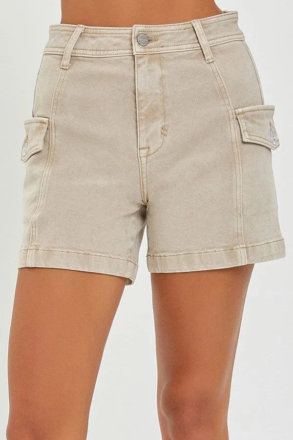 Risen High Rise Cargo Shorts