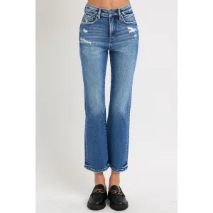 Risen High-Rise Cropped Bootcut Jeans