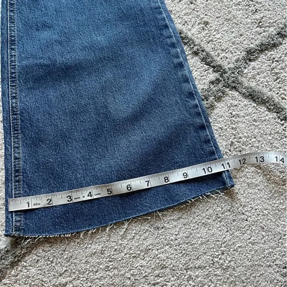 River Island flare jeans high rise sculpt raw hem plus size 14 new