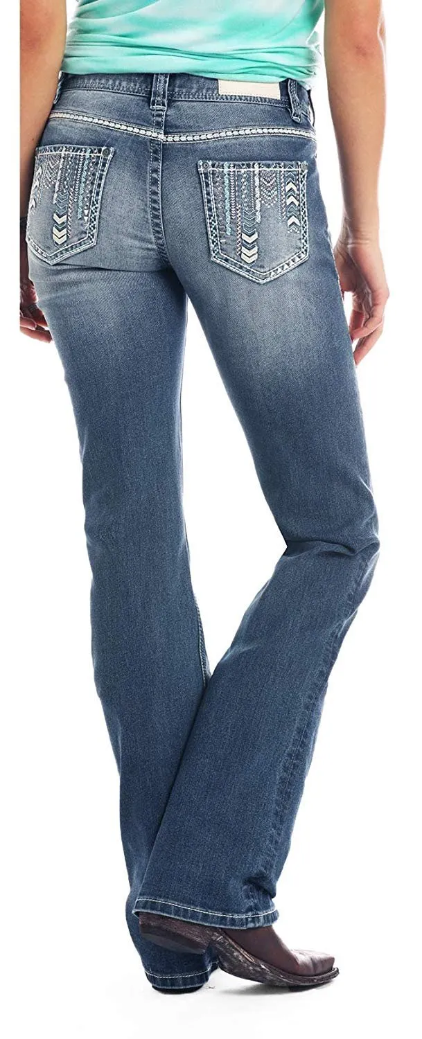 Rock & Roll Cowgirl Mid-Rise Bootcut Jean - W1-1032, 26x34