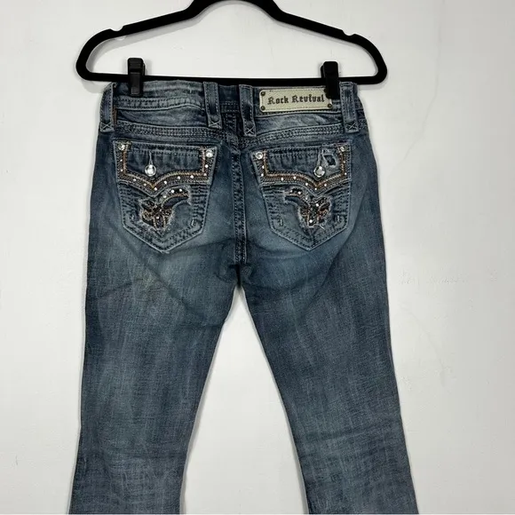 Rock Revival Women's Bootcut Blue Jeans W22