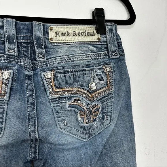 Rock Revival Women's Bootcut Blue Jeans W22