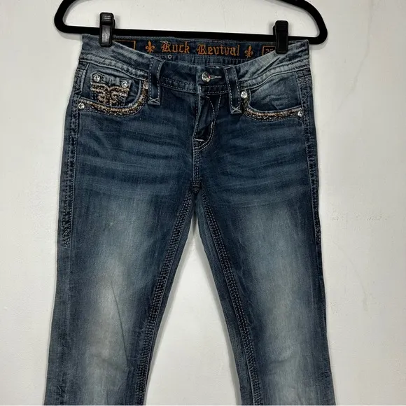 Rock Revival Women's Bootcut Blue Jeans W22