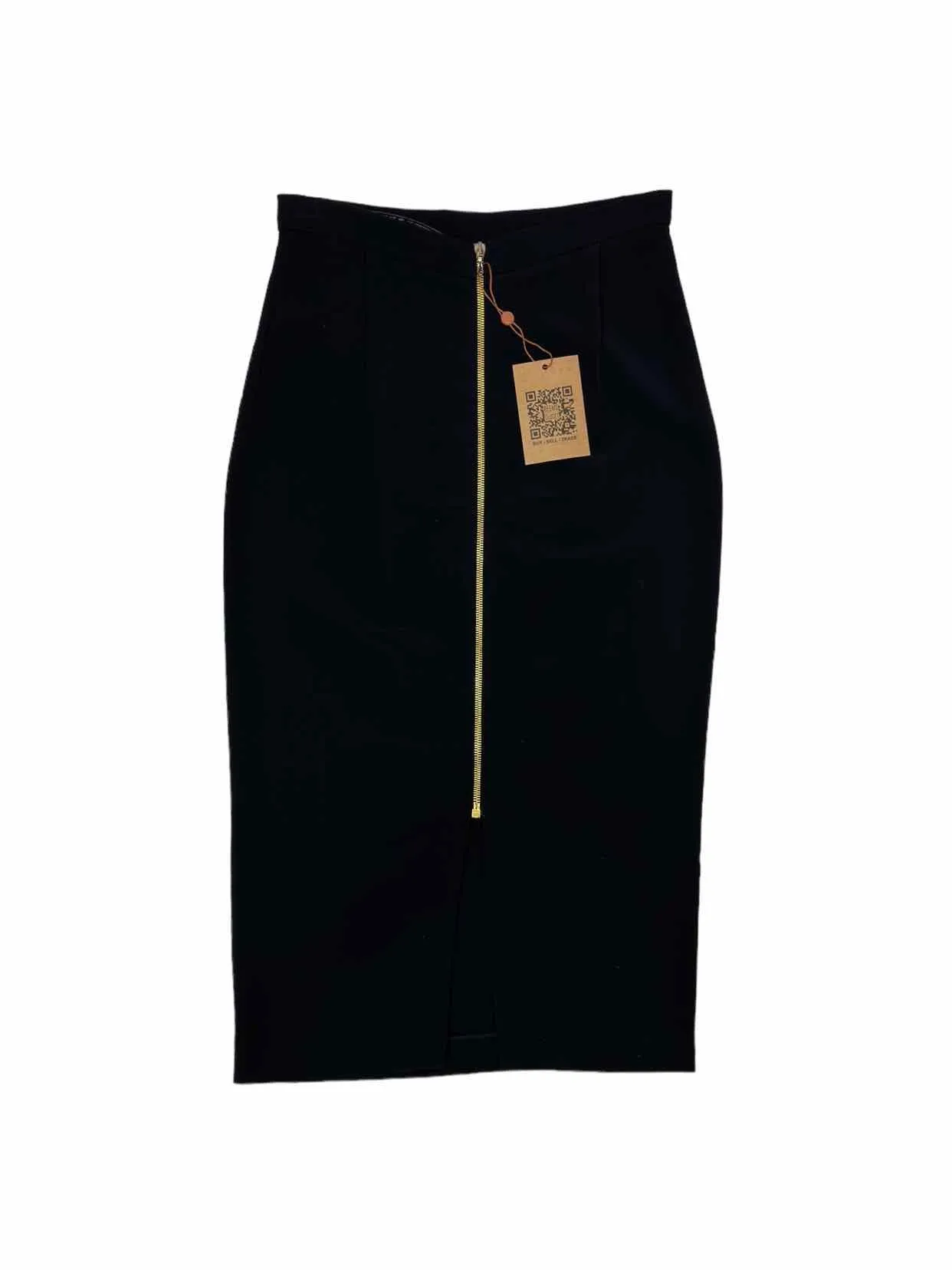 ROLAND MOURET Black Midi Skirt US8
