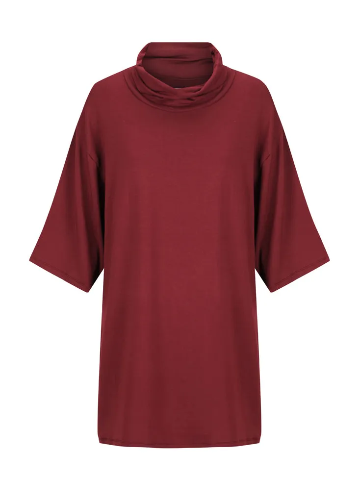 Roll Neck Top | Relaxed Pencil Skirt