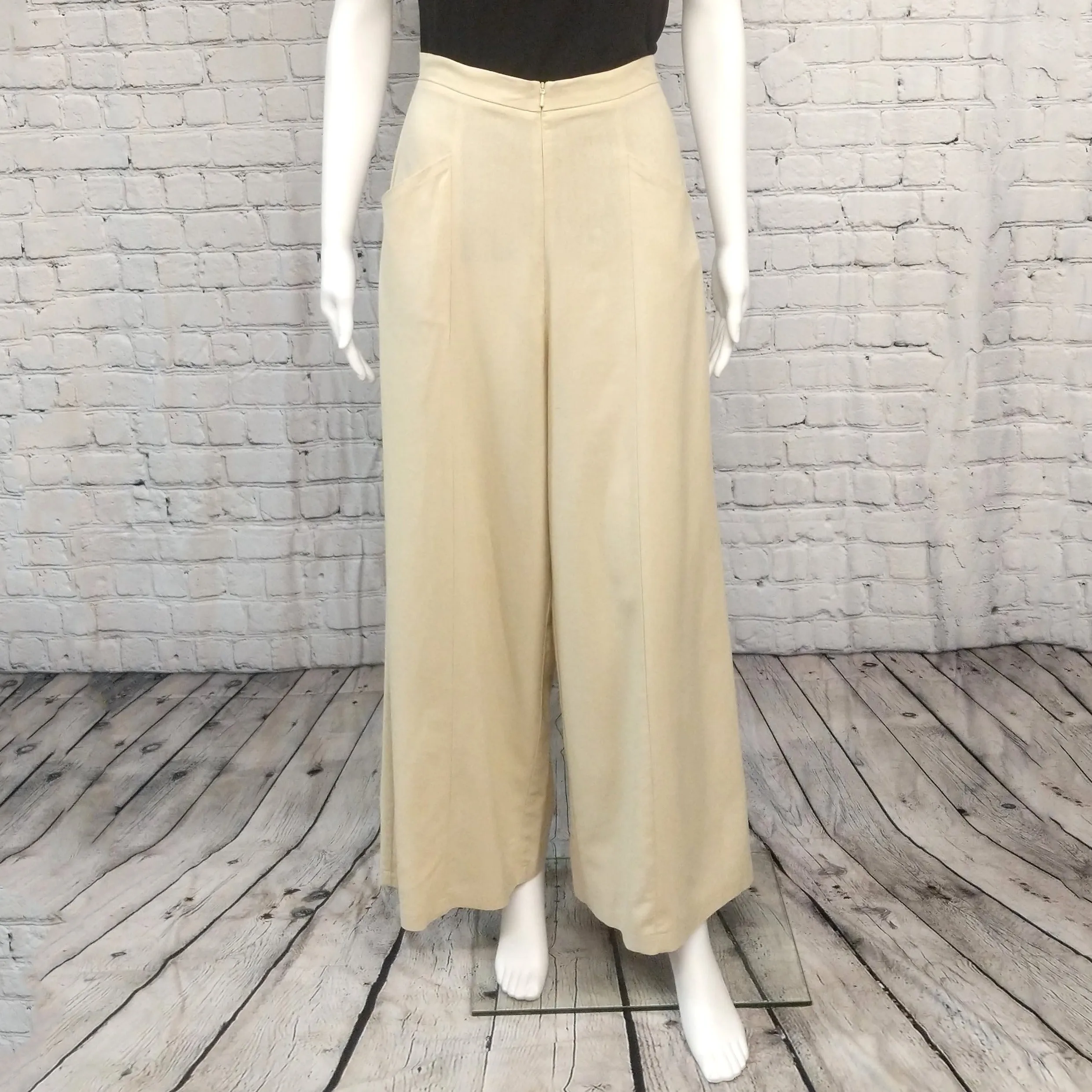 SALE! Grid Iron Pants in Natural Linen by Kim Schalk