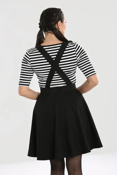 Samara Pinafore Dress - Black -