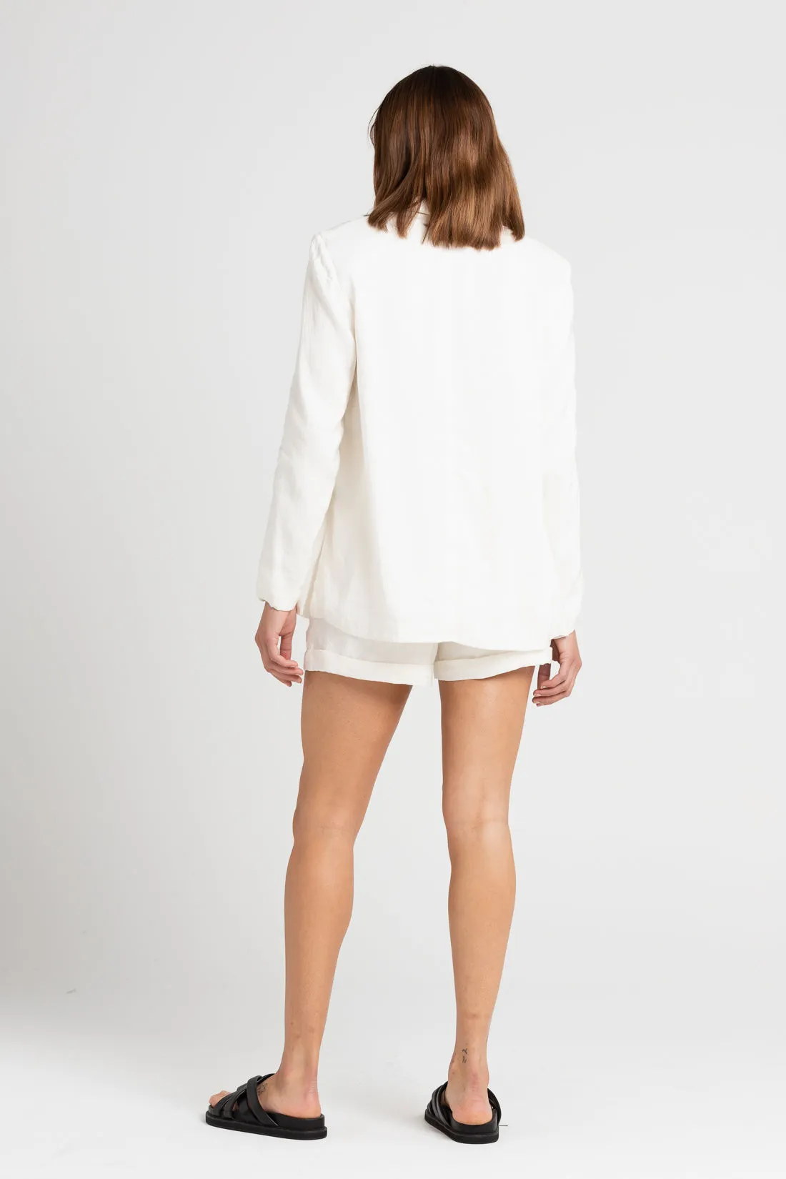 Samuel Silk Linen Blazer Ivory