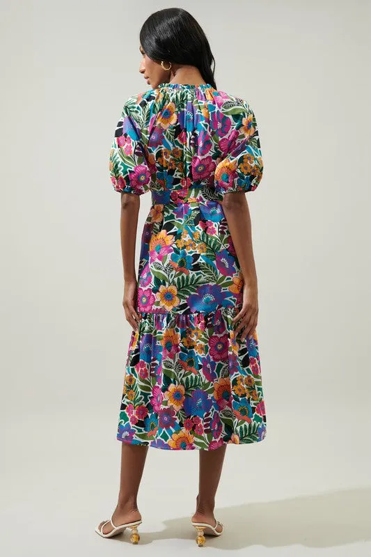 Santa Elena Wynette Tiered Midi Dress