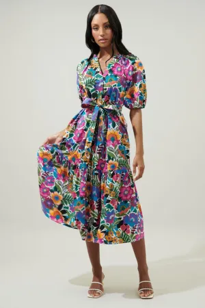 Santa Elena Wynette Tiered Midi Dress