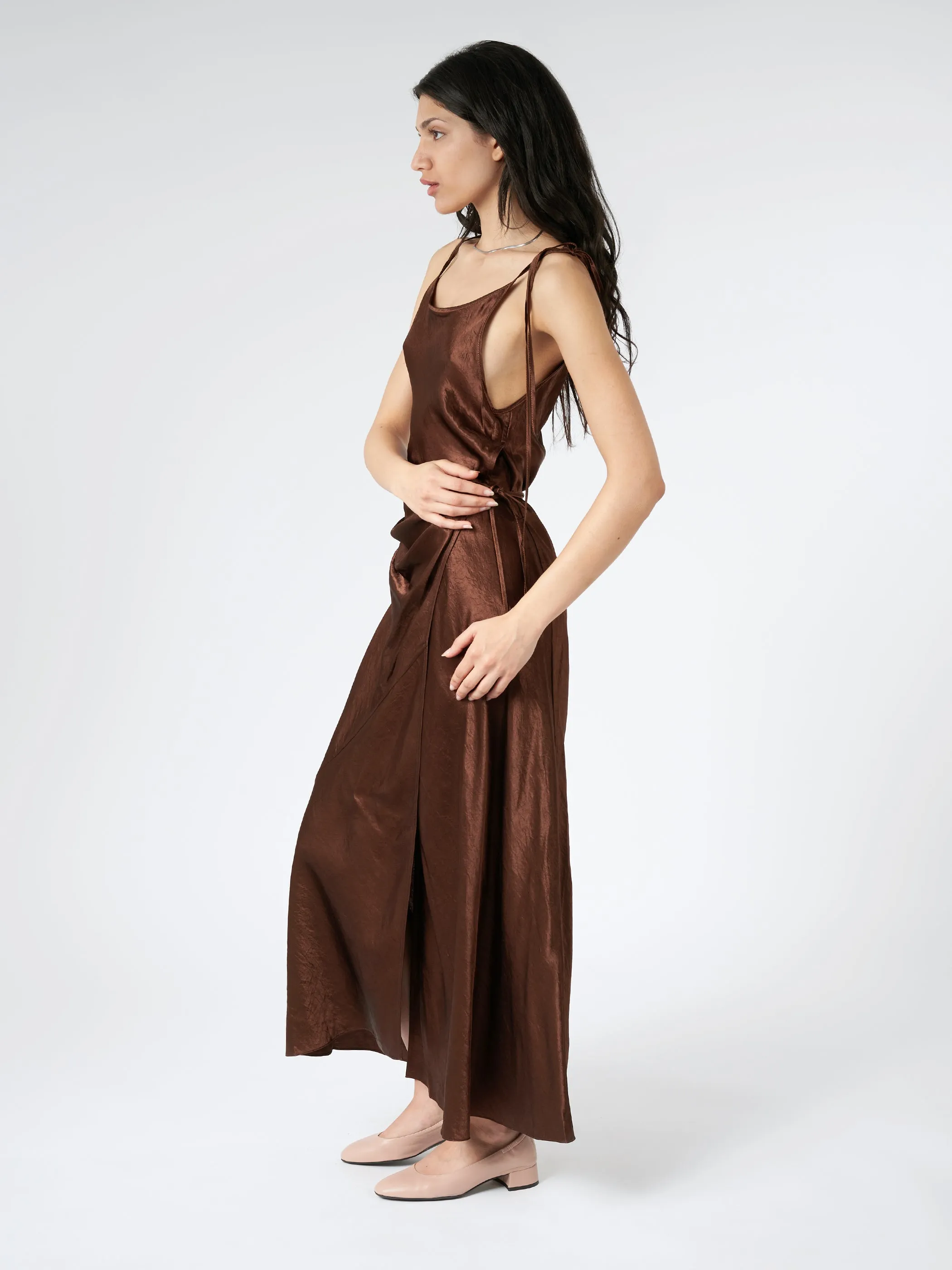 Satin Strap Dress
