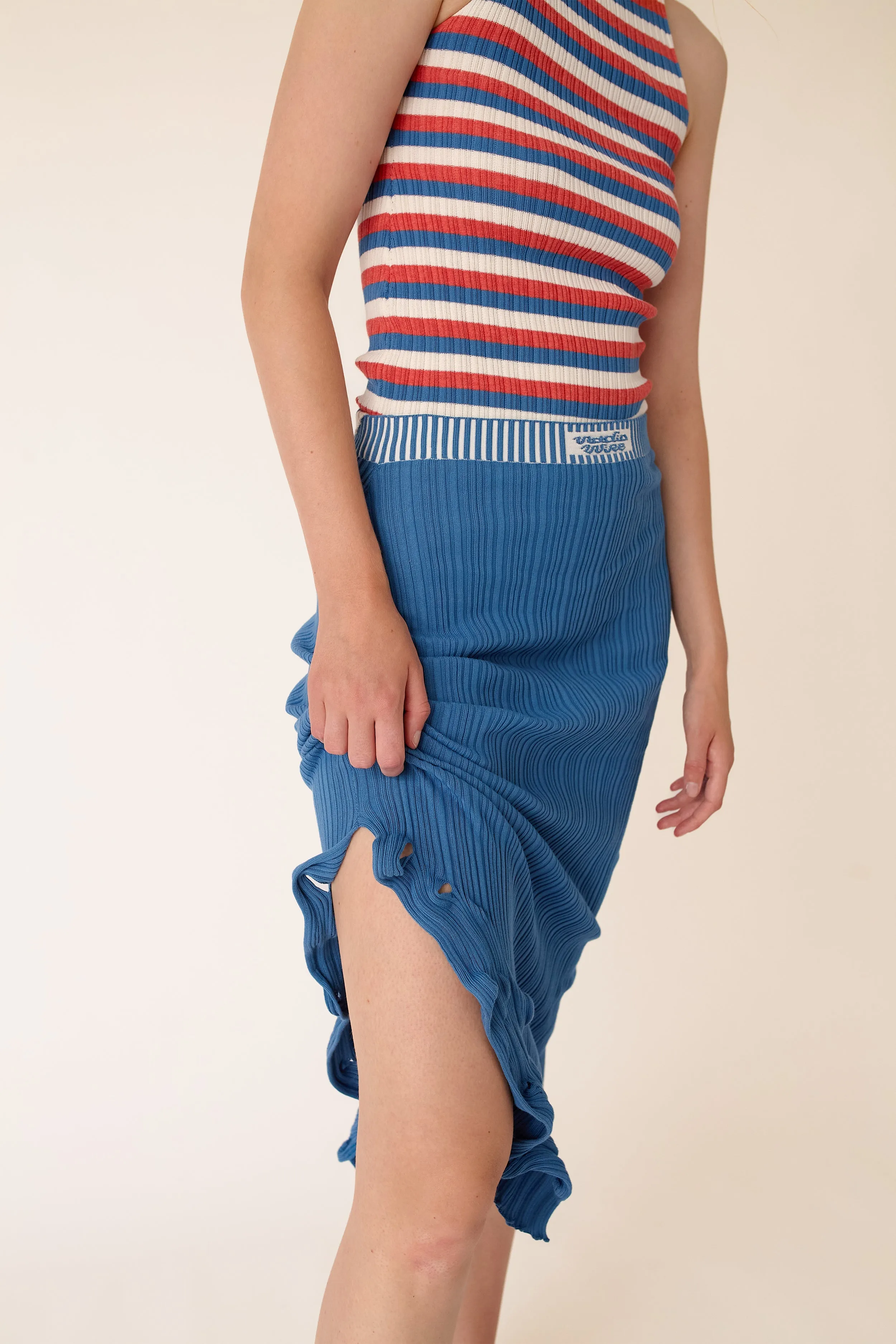 Scallop Rib Pencil Skirt